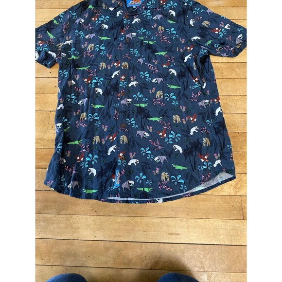 Balls Beachware Mens Button Up Hawaiian Shirt Large Animals With Sunglasses - Picture 6 of 12
